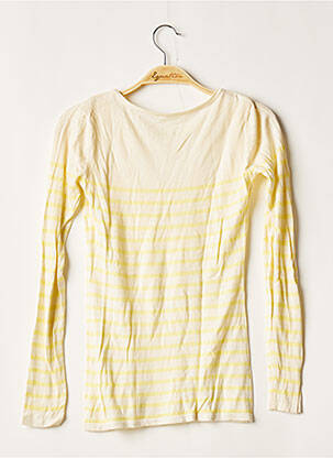 Pull coupe cintrée manches longues jaune LPB femme
