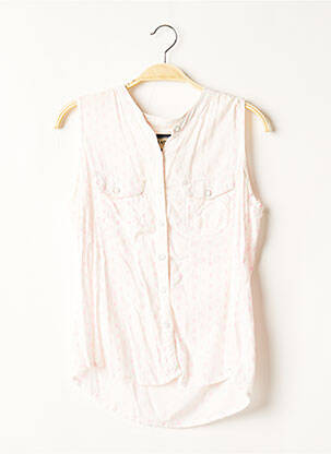 Chemisier poches poitrine sans manche blanc KAPORAL femme
