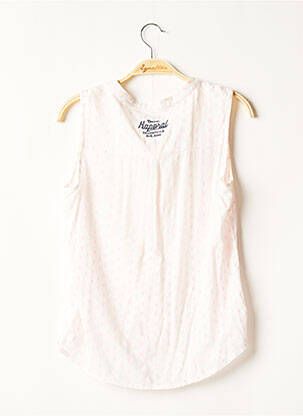 Chemisier poches poitrine sans manche blanc KAPORAL femme