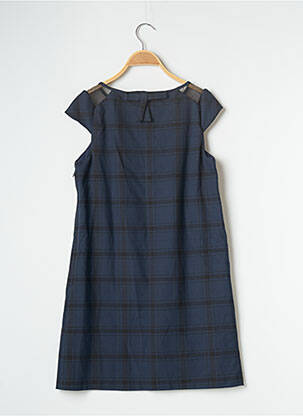 Robe courte manches courtes manches courtes bleu NAF NAF femme