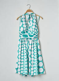 Robe mi-longue fermeture zippée au dos fines bretelles vert MANOUKIAN femme