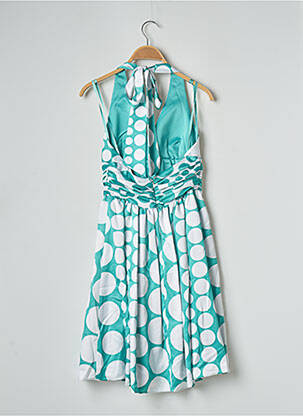 Robe mi-longue fermeture zippée au dos fines bretelles vert MANOUKIAN femme
