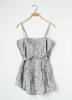 Top col carré fines bretelles gris KOOKAI femme