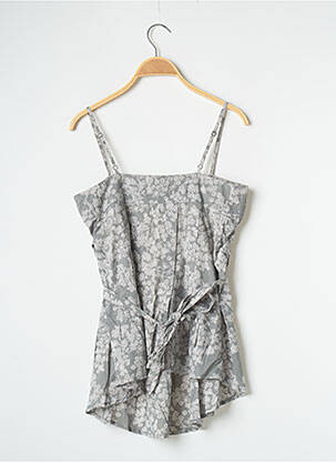 Top col carré fines bretelles gris KOOKAI femme
