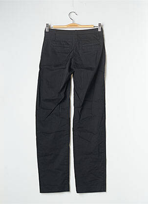 Pantalon droit tissage popeline taille basse noir KOOKAI femme