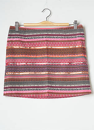 Mini-jupe fermeture zip latéral rose MISS CAPTAIN femme