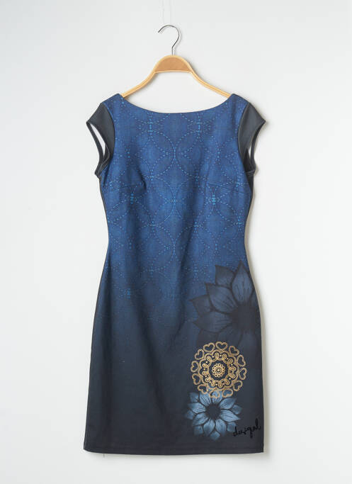 Robe courte manches courtes manches courtes bleu DESIGUAL femme
