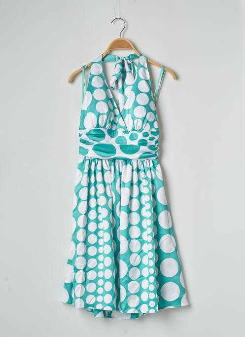 Robe mi-longue fermeture zippée au dos fines bretelles vert MANOUKIAN femme