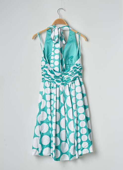Robe mi-longue fermeture zippée au dos fines bretelles vert MANOUKIAN femme