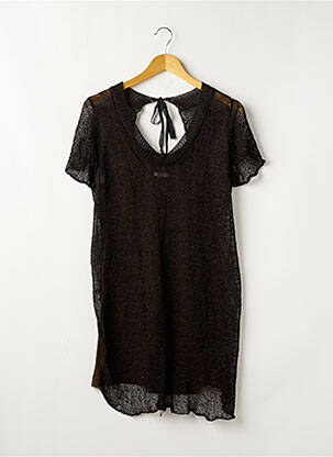 Robe de plage fermeture liens à nouer noir CREA CONCEPT femme