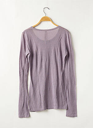 Top coupe cintrée manches longues violet IKKS femme