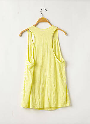 Top tissage jersey sans manche jaune DEHA femme