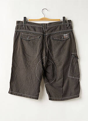 Bermuda coupe droite taille normale gris SANS MARQUE homme