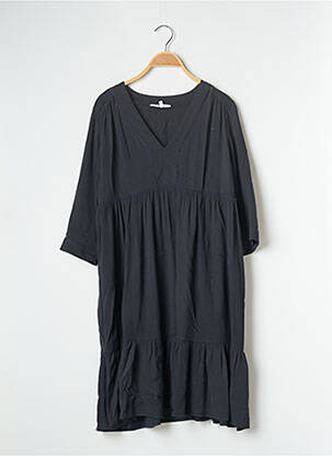 Robe mi-longue manches courtes manches courtes noir AN GEL N femme