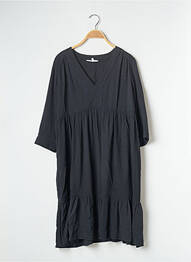 Robe mi-longue manches courtes manches courtes noir AN GEL N femme