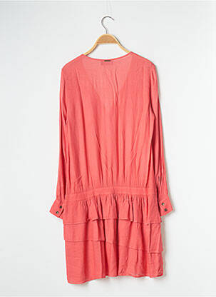 Robe mi-longue manches longues manches longues rose ONE STEP femme