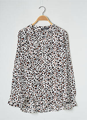 Blouse manches longues manches longues marron EMA BLUE'S femme