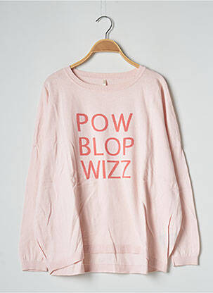 Pull finition bords-côtes manches longues rose I.CODE (By IKKS) femme