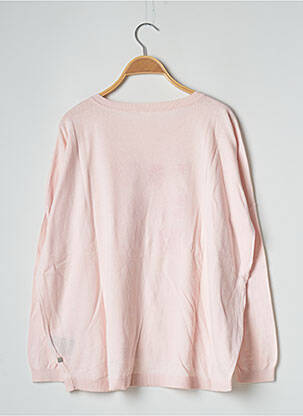 Pull finition bords-côtes manches longues rose I.CODE (By IKKS) femme