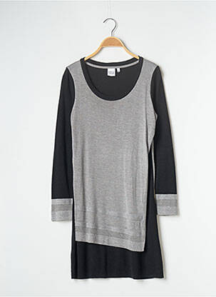 Robe courte manches longues manches longues gris MISS CAPTAIN femme