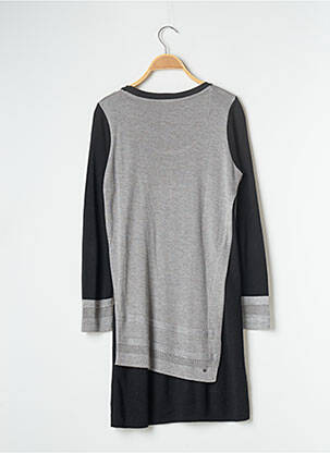 Robe courte manches longues manches longues gris MISS CAPTAIN femme