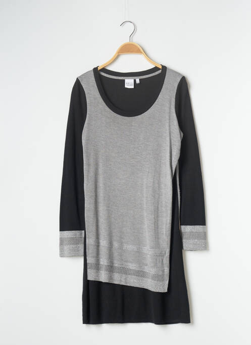 Robe courte manches longues manches longues gris MISS CAPTAIN femme