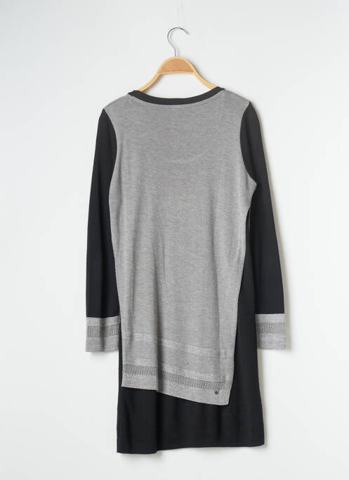 Robe courte manches longues manches longues gris MISS CAPTAIN femme