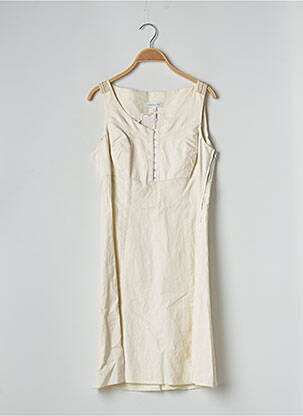 Robe mi-longue sans manche sans manche beige VOODOO femme