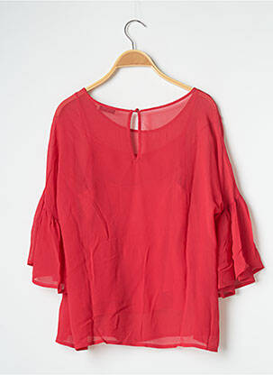Blouse légère et transparente manches 3/4 rouge PAKO LITTO femme