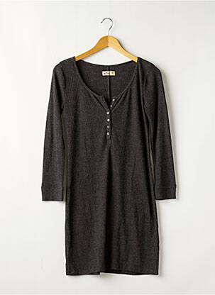Robe courte manches longues manches longues gris HOLLISTER femme