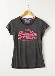 T-shirt gris SUPERDRY pour femme seconde vue