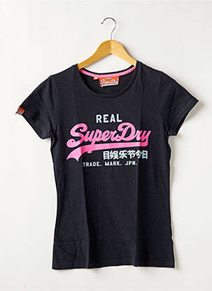 T-shirt noir SUPERDRY pour femme