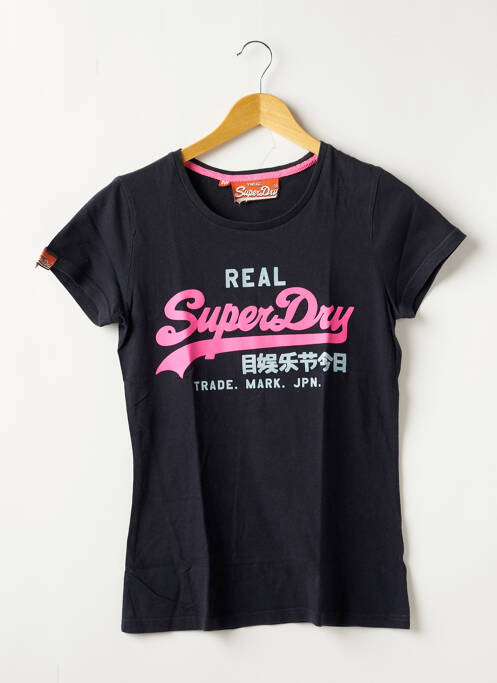 T-shirt noir SUPERDRY pour femme