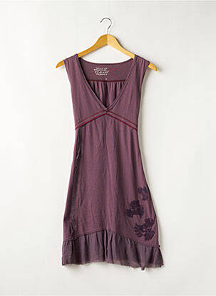 Robe mi-longue coupe évasée sans manche violet PEPE JEANS femme