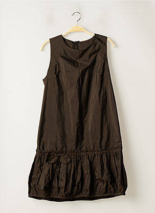 Robe mi-longue sans manche sans manche marron COP COPINE femme