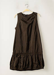 Robe mi-longue sans manche sans manche marron COP COPINE femme