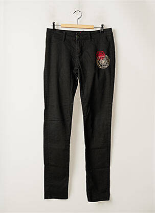Jeans coupe slim stretch taille normale noir DESIGUAL femme