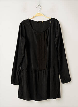 Robe courte manches longues manches longues noir DDP femme