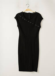 Robe mi-longue fermeture zippée au dos manches courtes noir PENNYBLACK femme