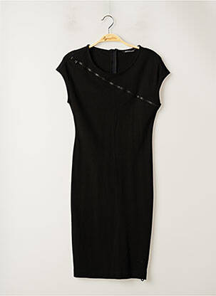 Robe mi-longue fermeture zippée au dos manches courtes noir PENNYBLACK femme