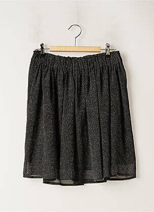 Jupe courte coupe droite noir ICHI femme