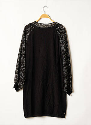 Robe mi-longue manches longues manches longues noir TREND BY CAPTAIN TORTUE femme
