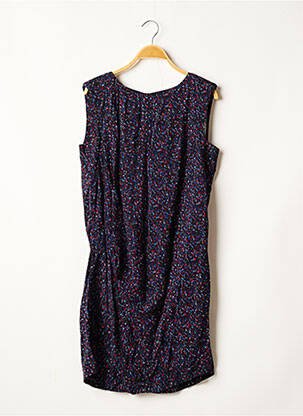 Robe mi-longue fermeture zippée au dos manches courtes noir COMPTOIR DES COTONNIERS femme