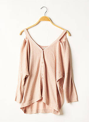 Gilet manches longues manches 3/4 rose TREND BY CAPTAIN TORTUE femme