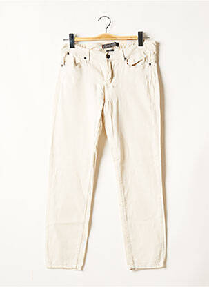 Jeans coupe slim slim taille basse beige IKKS femme