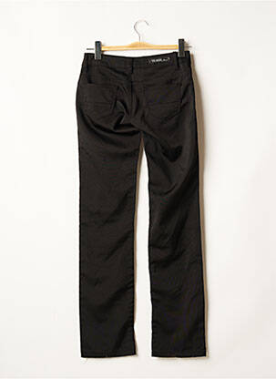 Pantalon droit fermeture zippée sous rabat boutonné taille basse noir VS.MISS femme