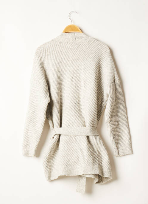 Gilet manches longues gris MANGO pour femme