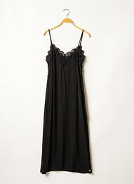 Robe mi-longue coupe fluide fines bretelles noir LES P'TITES BOMBES femme
