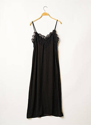 Robe mi-longue coupe fluide fines bretelles noir LES P'TITES BOMBES femme