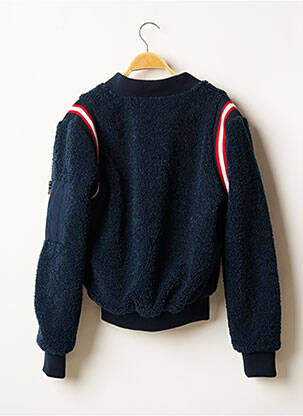 Blouson finition bords-côtes bleu TEDDY SMITH femme